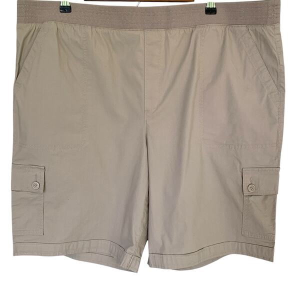 Chico's Pants - Chico's Shorts Women's Size 4 (20) Pull-On Cargo Beach Everyday Pale Taupe NWT
